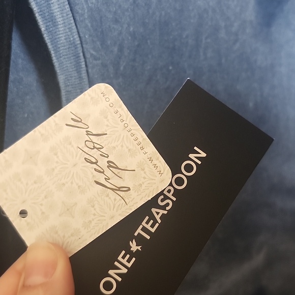 One Teaspoon Free People Star Dust Oversized Tank In Blue - Picture 8 of 13